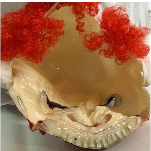 Scary Rubber Clown Face Mask Halloween Costume - Picture 4 of 5